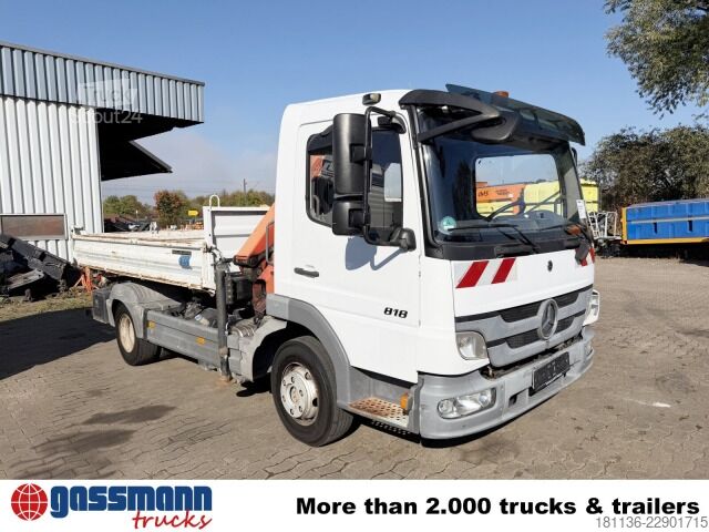 Φορτηγό ανατρεπόμενο βαν Mercedes-Benz Atego 818 K 4x2, 2x AHK, Kran Palfinger PK7001-K