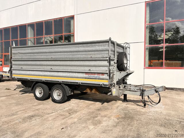 Pašizgāzēja piekabe Möslein TDS 13 Schwebheim  13 t Tandemkipper- Tieflader, Aufsatzbordwände