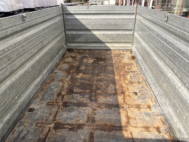 Pašizgāzēja piekabe Möslein TDS 13 Schwebheim  13 t Tandemkipper- Tieflader, Aufsatzbordwände