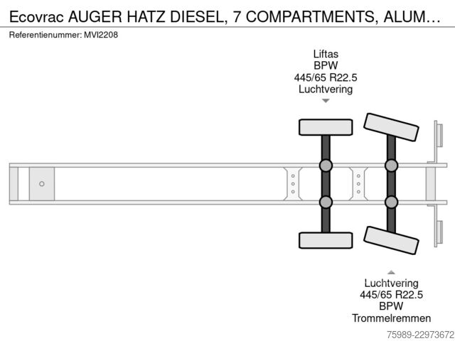 Siilo Ecovrac AUGER HATZ DIESEL, 7 COMPARTMENTS, ALUMINUM, BP...