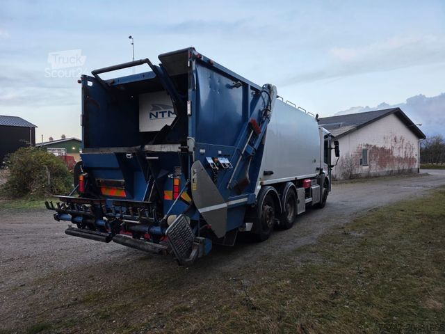 Müllwagen MERCEDES-BENZ 2635 NTM 2 Kammern 12,6+6,2 cbm, Klima