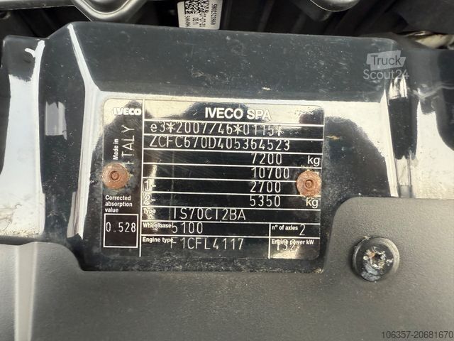 Fourgon tôlé IVECO Daily 70C18A8/P Klima,Luftfed.,LBW.1000