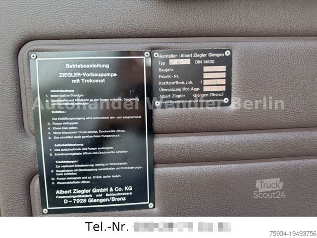 Vacuum tank truck MERCEDES-BENZ 1019 AF LF16TS  4x4 orig 37tkm H-Gutachten