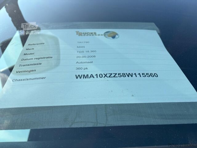 Gesloten bak MAN TGS 18.360 + ISOLATION FABRIC INCL ENGINE + BDF...