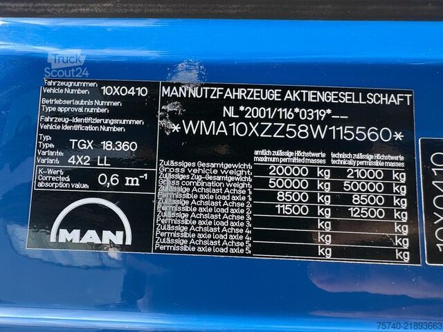 Gesloten bak MAN TGS 18.360 + ISOLATION FABRIC INCL ENGINE + BDF...