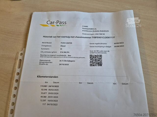 Lyftplattform FUSO Canter 35S13/ Ladderlift 26m/ Leiterlift / Umzu...