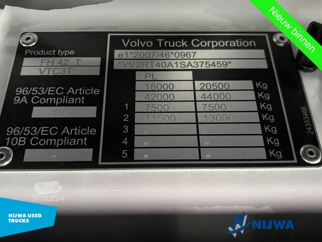 Standaard-SZM Volvo FH 500 Aero XL TC 4x2 VDS + Retarder