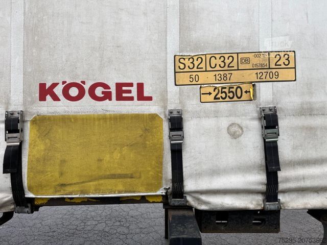 Swap body trailer KÖGEL 745 BDF Brücke Edscha Schiebeplane InnenH 2,50m