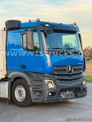Plattewagen met zeil MERCEDES-BENZ Actros 2545 MP5 6x2 Palfinger 23.001 Tec3