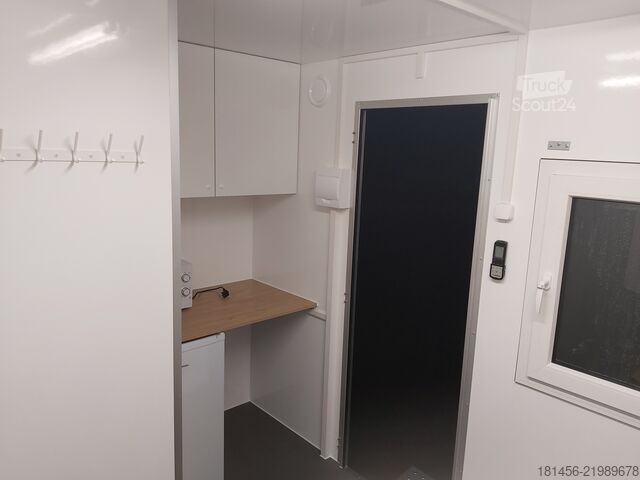مقطورة بيع Respo mobiles Büro Pausenraum Überwachung mit Toilette Isoliert Heizung Klima Licht Teeküche verfügbar