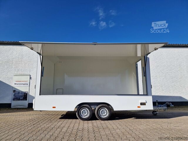 Прицеп-лавка trailershop Aero Retro Verkaufsanhänger Leerwagen für diy Ausbau 420x200x230cm sofort