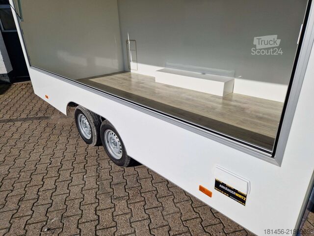 Прицеп-лавка trailershop Aero Retro Verkaufsanhänger Leerwagen für diy Ausbau 420x200x230cm sofort