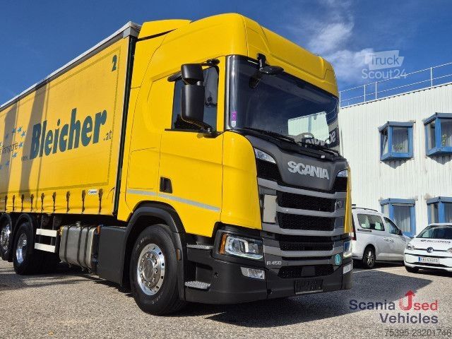 Camion plateau avec bâche Scania R450B6x2NB Pritsch PL LBW !!