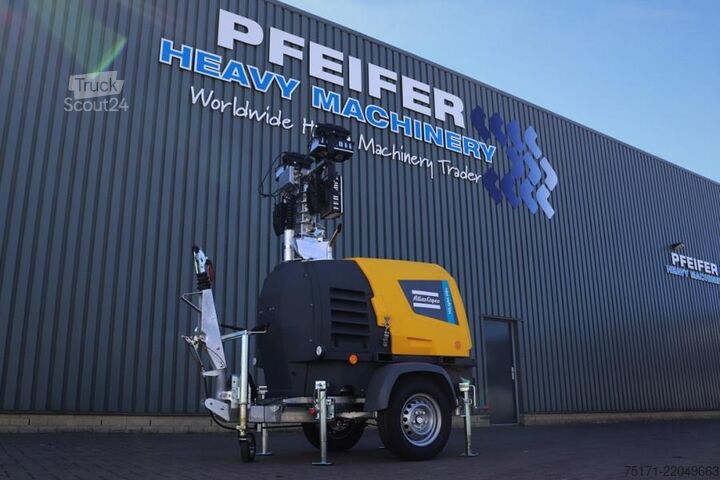 Светлинна кула Atlas Copco Hilight H6+ Valid inspection, Max Boom Height 8m,