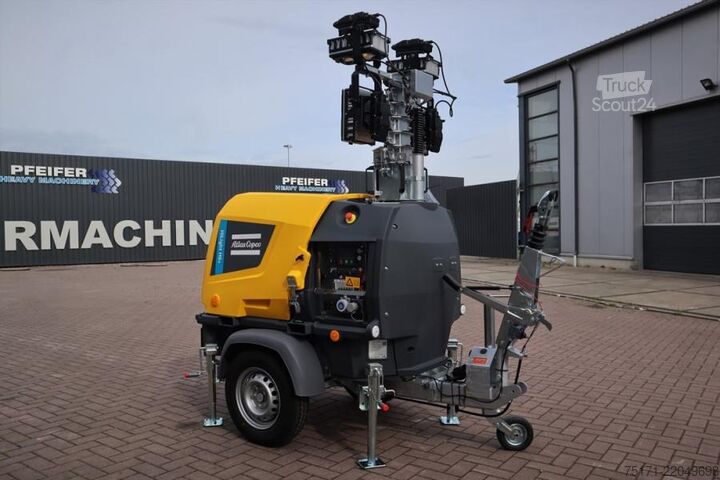 Светлинна кула Atlas Copco Hilight H6+ Valid inspection, Max Boom Height 8m,
