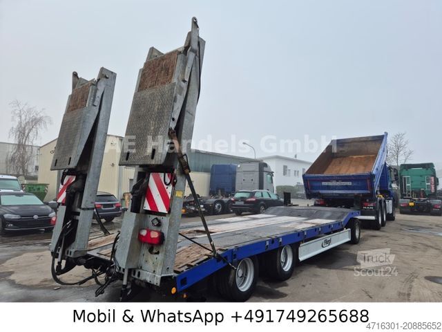 Prikolica z nizko platformo FLIEGL DTS 300 Drehschemel Tieflader*Hydraulische Rampe