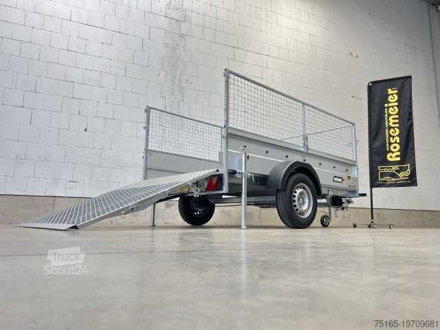 Remorcă  1304 F1 MR Gitter+Gitterrampe Kastenanhänger geb
