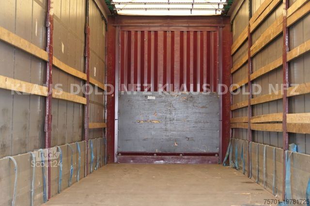 Open semitrailer with tarp KRONE Pritsche Plane XL MegaLiner BWP Edscha Bordwände