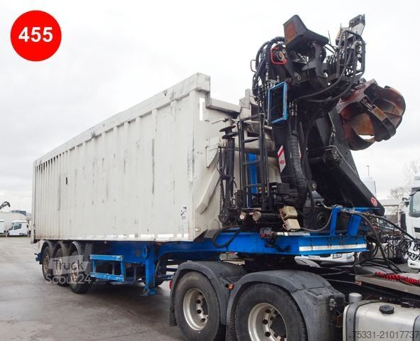 Semi-remorque benne BENALU SCRAPLINER 60M³ + CRANE