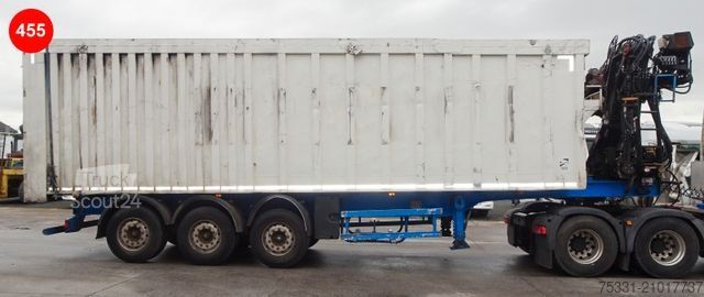 Semi-remorque benne BENALU SCRAPLINER 60M³ + CRANE