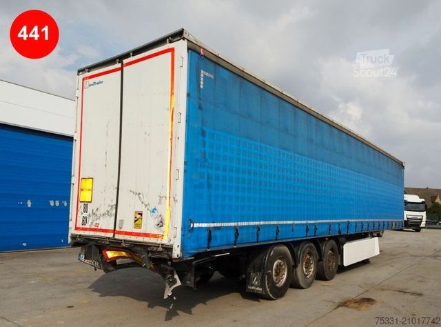 Auflieger mit Pritsche & Plane LECITRAILER Curtain semi trailer