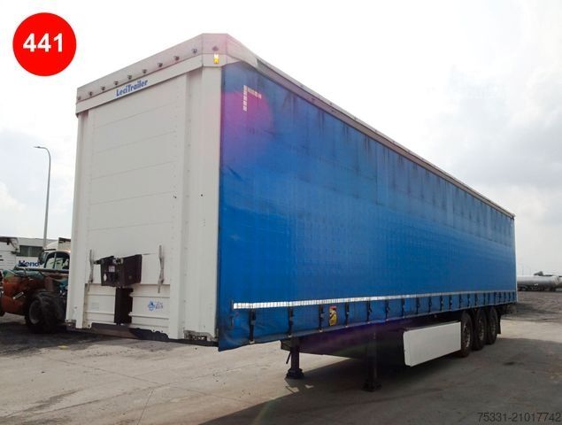 Auflieger mit Pritsche & Plane LECITRAILER Curtain semi trailer