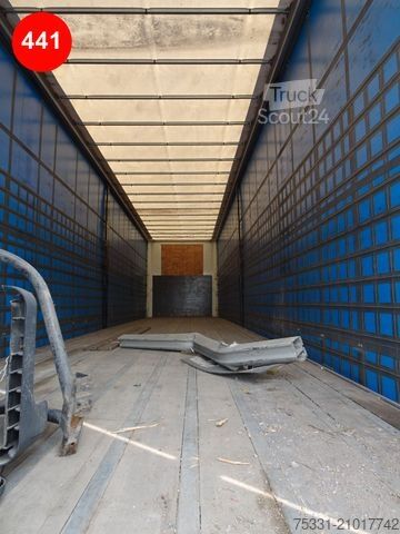 Auflieger mit Pritsche & Plane LECITRAILER Curtain semi trailer