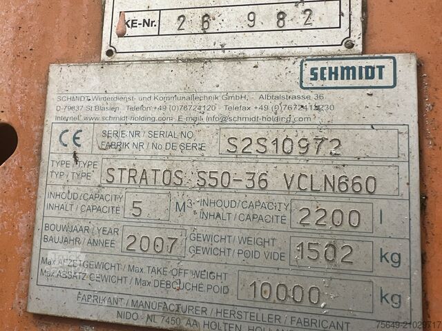 Speciale doeleinden vrachtwagen Schmidt Stratos S50-36 VCLN660 Stratos S50-36 VCLN660 Salzstreuer, Abrollaufnahme