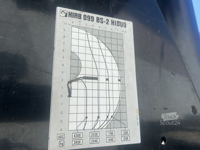 Γερανός πύργος Mercedes-Benz Atego 1624/27 4x2 Atego 1624/27 4x2, Heckkran Hiab 099 BS-2 HiDuo, Funk, 2x AHK
