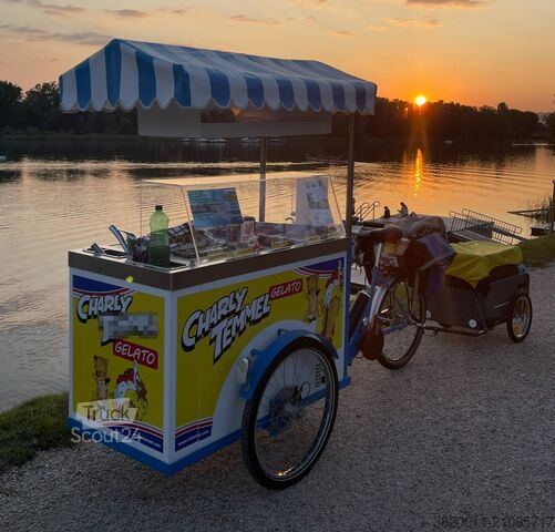 Automobilių priekaba Sven’s ital. Eisfahrräder Eisfahrrad Modell B2, blau/weiß