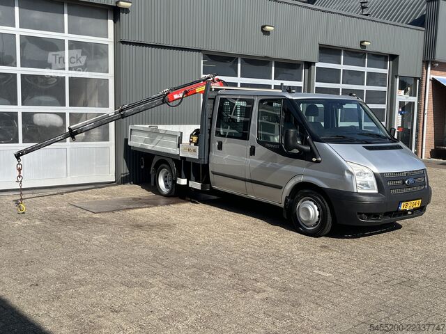 Platformwagen met kraan Ford Transit 350M 2.2 TDCI open laadbak Pick-up Fass...