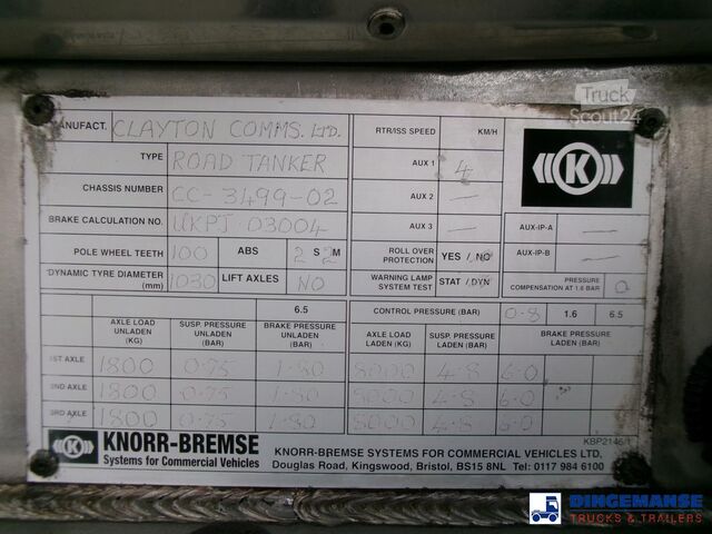 Nádrž Clayton Bitumen tank inox 31 m3 / 1 comp