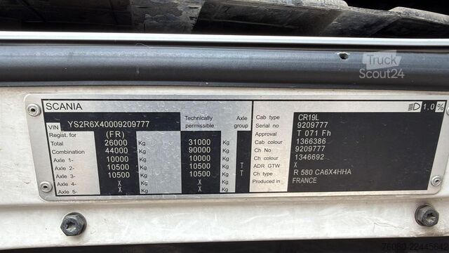 Standard-SZM Scania R580 (EURO 6 / FRENCH TRUCK / BIG HUB / 6X4 / T...