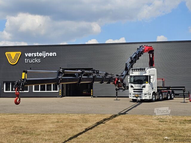 Kranbil Scania R590 V8 8x2 / HMF 9520 CRANE - JIB - WINCH / TR...