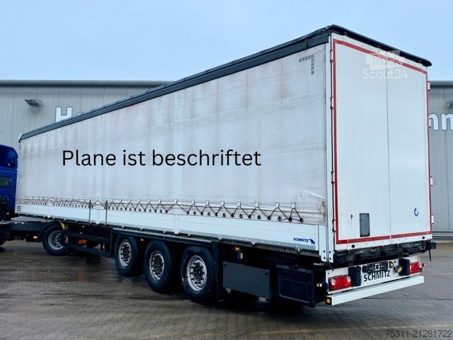 Auflieger mit Pritsche & Plane SCHMITZ CARGOBULL SCB S3T| Bordwand mit Schiebeplane*1.Hand*Edscha
