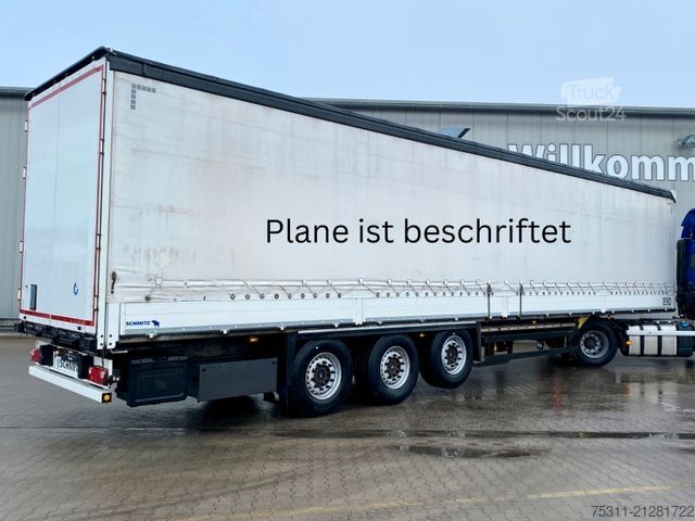 Auflieger mit Pritsche & Plane SCHMITZ CARGOBULL SCB S3T| Bordwand mit Schiebeplane*1.Hand*Edscha