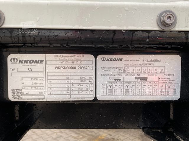 Atvira puspriekabė su tentu KRONE SD | NEU*LaSi Zertifikat*Edscha*Schiebegardine