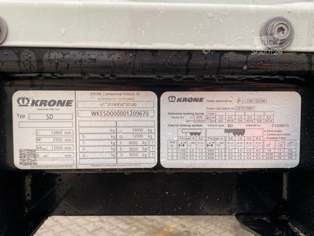 Atvira puspriekabė su tentu KRONE SD | NEU*LaSi Zertifikat*Edscha*Schiebegardine