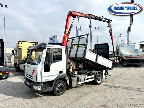 Tipper truck Iveco Eurocargo 80E17 gru con JIB