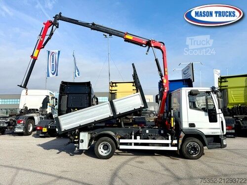 Tipper truck Iveco Eurocargo 80E17 gru con JIB