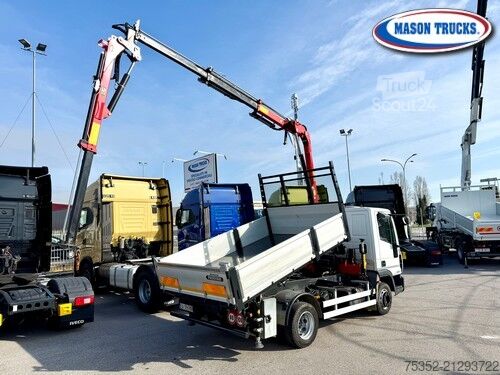 Tipper truck Iveco Eurocargo 80E17 gru con JIB