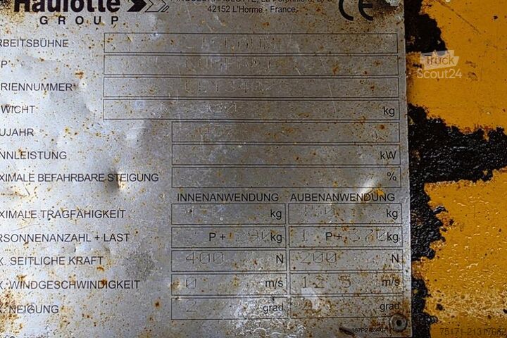 Schaarlift Haulotte Compact 10 Electric, 10m Working Height, 450kg Cap