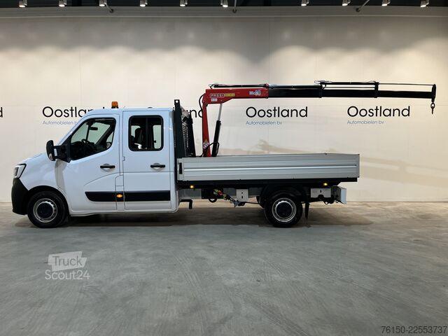 Platformas kravas automašīna ar celtni Renault Master 2.3 dCi 145 PK L3 Open Laadbak / Fassi K...
