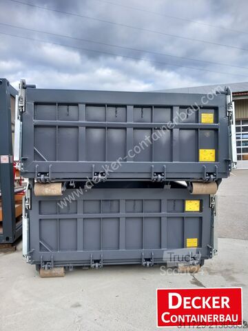 Kontejner s kavljem Decker Containerbau Abrollcontainer, Bayernbox, Pendelklappe