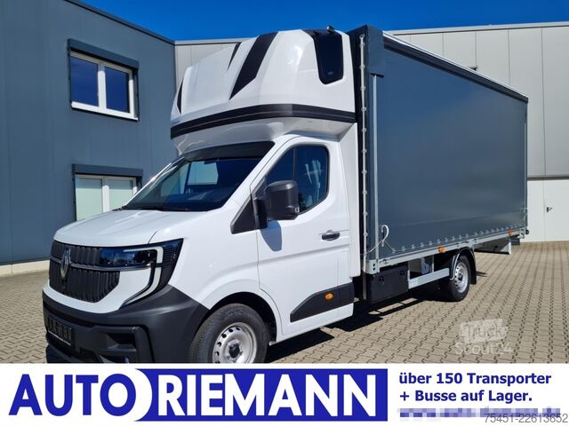 Gardinsided kassevogn Renault Master 35 Pritsche Schlafkab Schiebe Plane 10 Pal LUFTFEDER