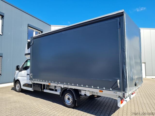Gardinsided kassevogn Renault Master 35 Pritsche Schlafkab Schiebe Plane 10 Pal LUFTFEDER