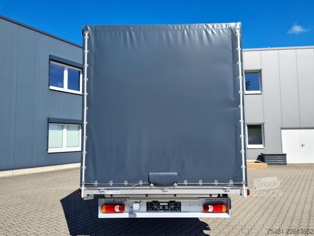 Gardinsided kassevogn Renault Master 35 Pritsche Schlafkab Schiebe Plane 10 Pal LUFTFEDER