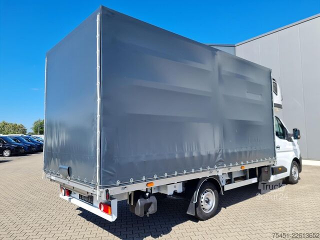 Gardinsided kassevogn Renault Master 35 Pritsche Schlafkab Schiebe Plane 10 Pal LUFTFEDER