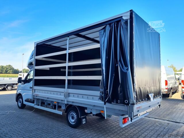 Gardinsided kassevogn Renault Master 35 Pritsche Schlafkab Schiebe Plane 10 Pal LUFTFEDER