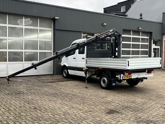 Camion à plateau avec grue Mercedes-Benz Sprinter 311 2.2 CDI 366 DC Hiab 029T Laadkraan...